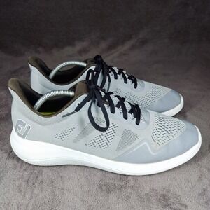 FootJoy FJ Flex 56142 Men's 10M Gray Mesh Spikeless Golf Shoes Versa-Trax Sole